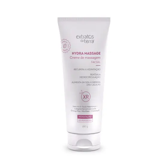 Creme Massagem Facial Hydra Massage XR Colageno Extratos 180g