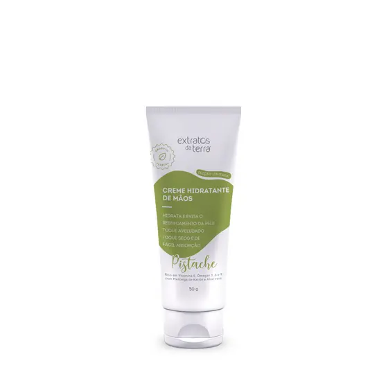 Creme de Maos Pistache Hidratante Anti Ressecamento 50g Extratos da Terra