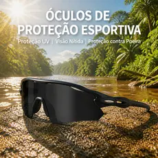 Óculos Ciclismo Esportivo UV400 Lente Colorida Proteção Solar para Bike MTB Corrida Masculino