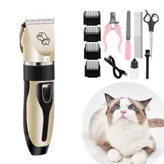 Kit Profissional de Tosa para Cães e Gatos com Máquina Silenciosa, Tesoura, Pentes, Lixa Máquina e Acessórios