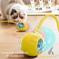 Kit Bolas Inteligentes: Brinquedo Interativo Recarregável com Rolamento Automático para Cães e Gatos. Presente Ideal!