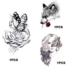 Tatuagem Temporária - Tattoo Fake a Prova D'água Unisex Realistas Arte De Braço/Perna Para Homens