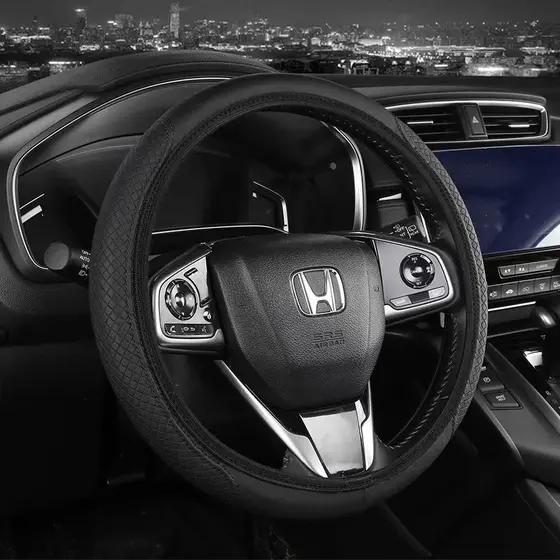 Capa Para Volante De Carro , Ajuste Universal 37-39cm Protetor De Roda Antiderrapante, , Textura Macia, Decoração Automá