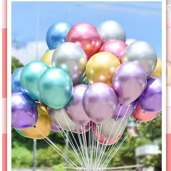 Kit 25 Balão Bexiga Liso Balões 6'' Decoração De Festa Metalizada Aniversário Casamento Evento Painel