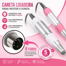 Caneta Lixadeira Elétrica 35000RPM para Motor Porquinho Profissional Reposição para Unhas Gel Acrigel Fibra