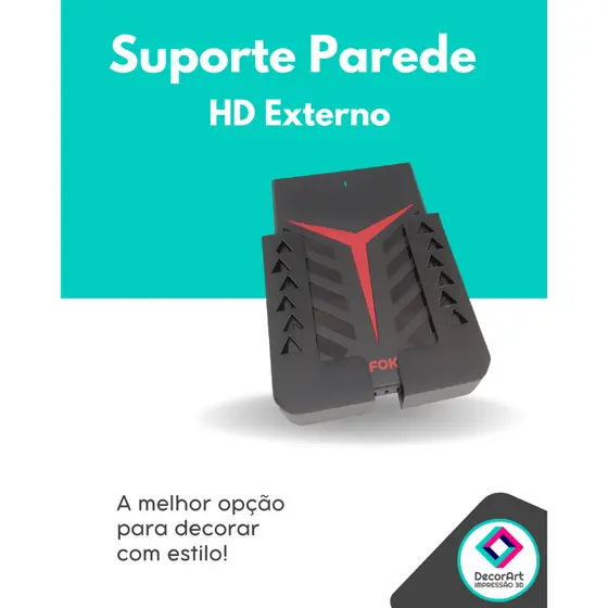 Suporte Parede HD Externo - Xbox - PS5 - ETC