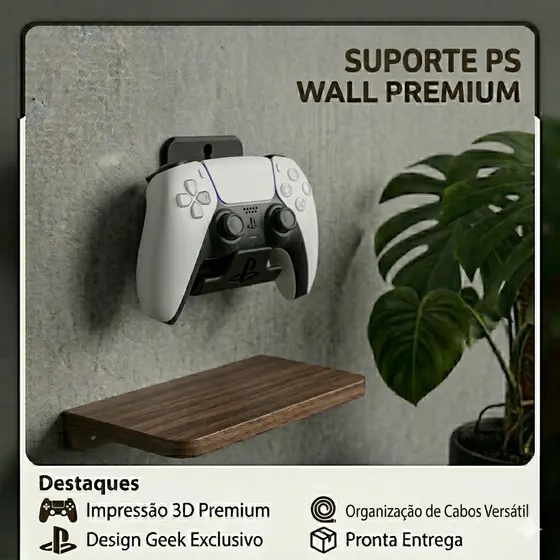 Suporte Controle Playstation PS5 Parede