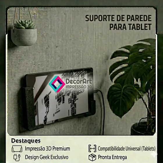 Suporte de Parede Universal para Tablet