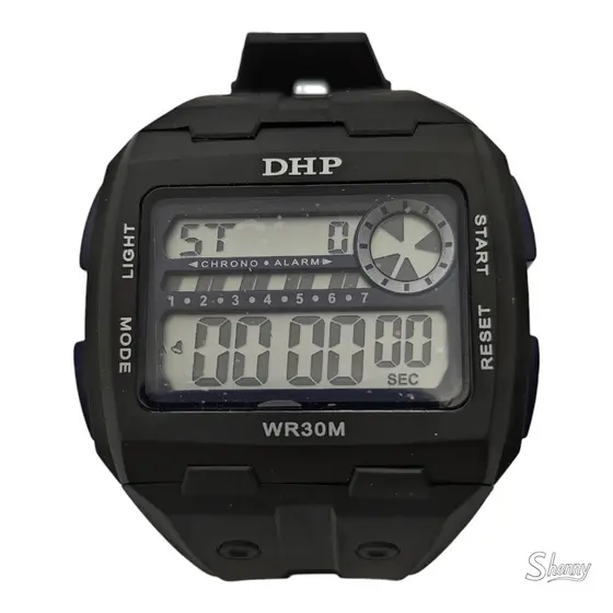 Relógio original digital à prova d'agua esportivo masculino presente alarme/cronômetro DHP (227)