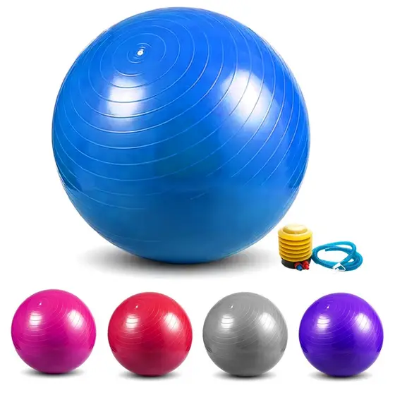 Bola de Pilates Yoga e Ginástica Anti-Estouro Vários Tamanhos Disponíveis com Bomba de Encher