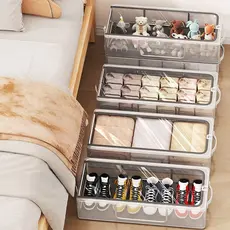 Caixa Organizadora para Sapatos Empilhável com Tampa Flip em PVC Multiuso