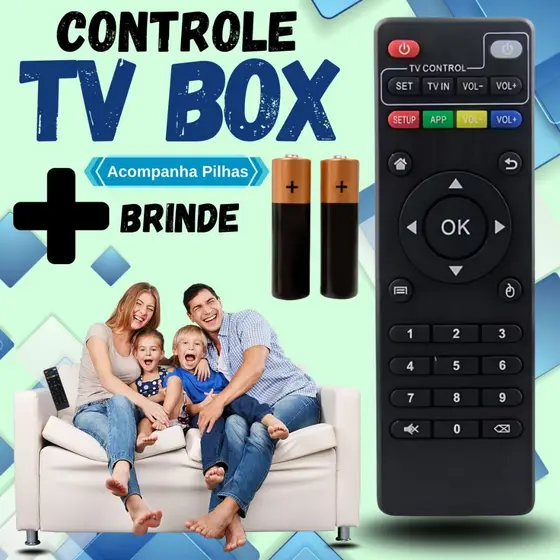 Controle Remoto Universal Compatível Com Tv Box Envio Imediato Acompanha Pilha