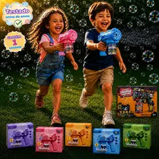 Lança Bolhas Automatico Infantil Com Luz LED Brinquedo Divertido Para Crianças