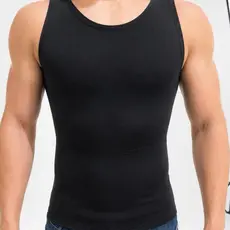 Cinta Modeladora Masculina Colete Compressão Abdômen Redutor Postural Camiseta Slim