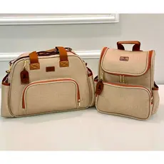 Kit Bolsa Maternidade e Mochila de Bebe Luxo ELLEN Impermeável Premium ARTE & COMPANHIA