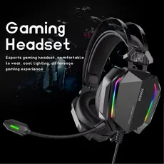 Fone Headset Gamer RGB PRO Iluminação LED, Microfone Ajustável, Ideal para Jogos Online