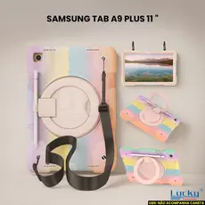 Capa Para Tablet Samsung Tab A9 Plus 11 Pol Segurança Anti Queda Alça Suporte Giratório Resistente