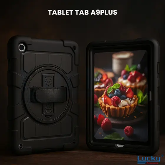 Capa Antichoque Tablet Galaxy Tab Samsung A9 Plus X210 X216 X218 Reforçada Anel Giratório Suporte