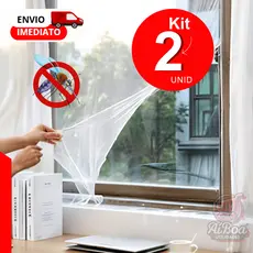 Tela Mosquiteiro 1,50 x 1,80m com Velcro – Rede Protetora Contra Mosquitos e Insetos Kits