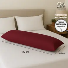Kit 02 Fronhas Xuxão ou Avulso, Travesseiro de Corpo, Gestante com Zíper 130x40cm - Percal 400 Fios