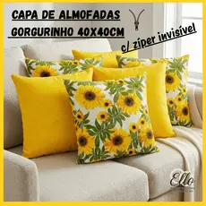 Capa de Almofadas Kit 2, 4, 6 ou 8 Pçs 40x40cm Gorgurinho Natureza | Sala, Quarto ou Varanda!