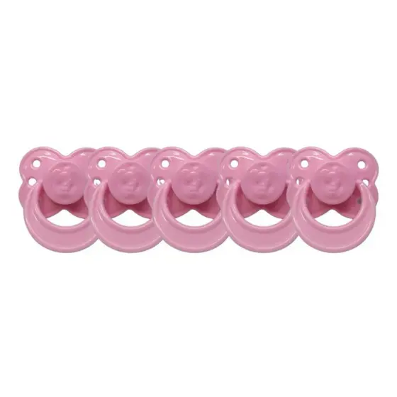 Chupeta para Bebê Reborn Grande modelo– kit com 5 Cor Rosa Modelo Ursinho