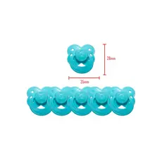 Chupeta Boneca Reborn com 6 Mini  Azul modelo ursinho Chupetas bico palito de Boneca – Mini / Lembrancinhas/ Chá de Bebê
