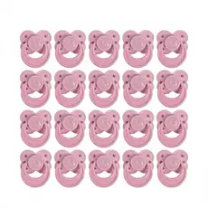 Chupeta para bebê Boneca kit c/ 20 grande / Decorativas bico palito Ursinho Rosa Lembrancinh