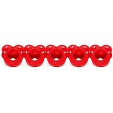 Chupeta para boneca Reborn Vermelha Grande /ursinho /kit com 5 / bico palito / Acessório Brinquedo Infantil