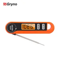 Gryno Termômetro De Alimentos À Prova D'água Com Sonda Digital Para Cozinhar Carne De Cozinha Design Dobrável