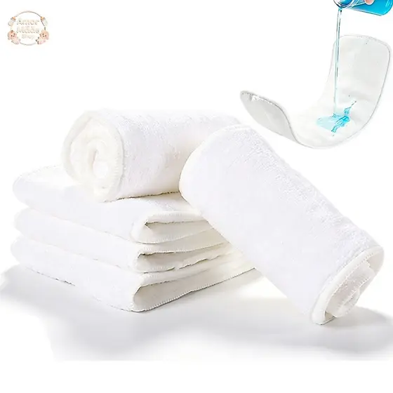 Absorvente Toalha c/4 Camada Para Fralda Ecológica Reutilizável de Pano