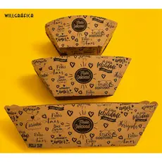 Barquinhas/Cestinhas de Papel Kraft ou Branco  – Embalagem para Salgados, Lanches e Porções