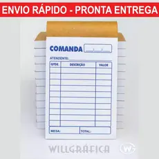 10 Bloco de Comanda Comercial 7x10 cm – (100 Folhas Cada) Pedido de Mesa - Restaurantes, Bares