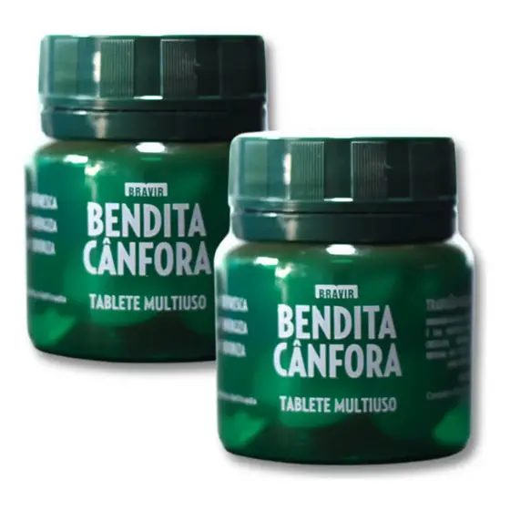 Kit 2x Bendita Cânfora Pastilha Odorizante Potinho 30 Unid