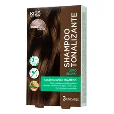 Kiss New York Color Change Shampoo Tonalizante Loiro Escuro