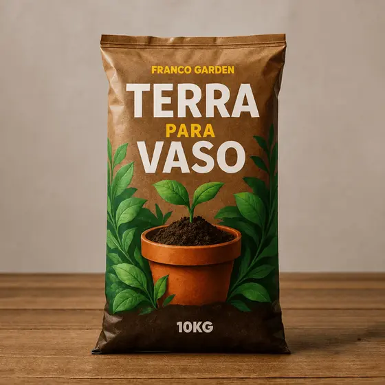 Até 20kg Terra Vegetal Adubada Franco Garden Saco 10kg, 5kg e 2kg rica de nutrientes para cultivo