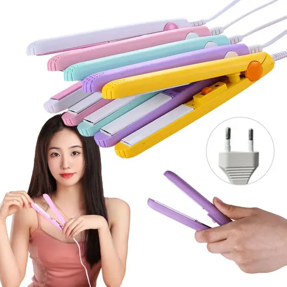 Mini Chapinha Prancha Cabelo Pequena Portátil Chapinha Profissional Com Case Transporte Bivolt