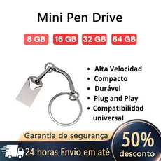 Mini Pendrive original 8GB 16GB 32GB 64GB Modelo Chaveiro Metal Usb 2.0