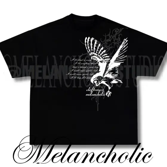 Camiseta Melancholic × Deftones — Boxy ou Oversized