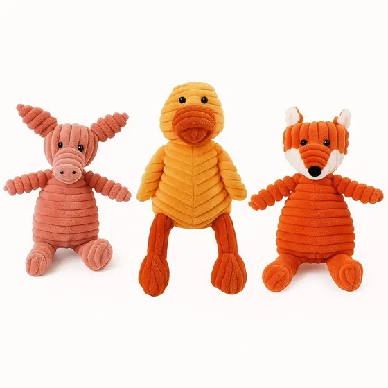 Bichinho de Pelúcia para Cachorro Gato Pet Brinquedo Interativo com Apito Som Resistente Divertido