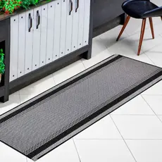 Tapete Passadeira Sisal 1,80 x 0,66cm antiderrapante com ponteiras nas laterais para cozinhas