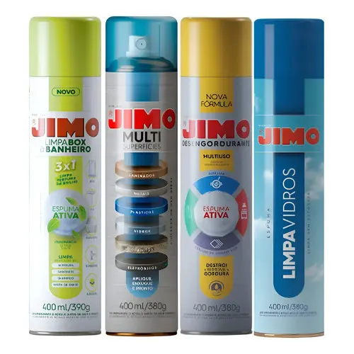 Kit Jimo Limpa Vidros + Box + Multisuperfícies + Desengordurante