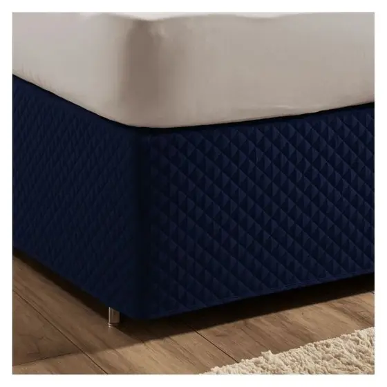 Saia Pra Cama Box Com Elástico Matelado Ultrassônico Tecido Microfibra 1 Peça