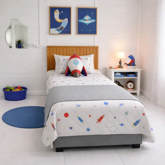 Peseira para Cama Solteiro Matelassê 1,60x60 cm – Microfibra Super Oferta