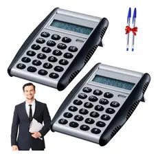 Kit 2 Calculadora Bolso Comércio Pequena 8 Digitos Visor Sol