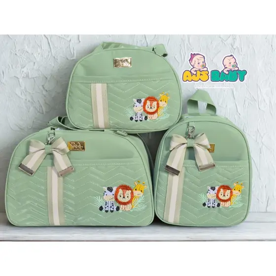 kit de bolsa Maternidade e Mochila Safari (3 Peças)