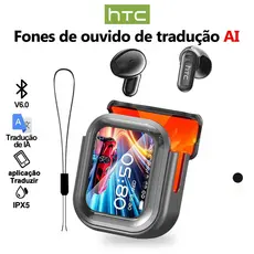HTC NE20 AI Tradução 134 Idiomas Estrangeiros True Wireless Bluetooth Headset V6.0 Mini fone de ouvido esportivo intra-a
