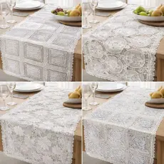 Caminho de Mesa Renda Branca Decorativo | Modelos Variados