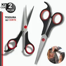 Tesoura Corte Cabelo Barbearia 1ou 2 Unidades Profissional Salão de Beleza 5 Polegadas