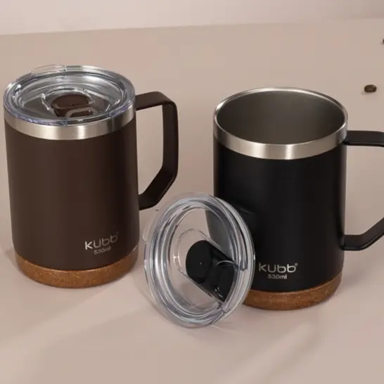 Caneca Térmica Kubb Inox 400ml 530ml Conserva Quente por 6h e Frio por 3h Vedação Isolamento a Vácuo